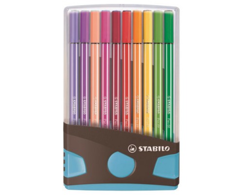 CAJA 20 ROTULADORES PEN 68 COLORPARADE PUNTA 1 MM ANTRACITA/AZUL STABILO 6820-04-04 (Espera 4 dias)