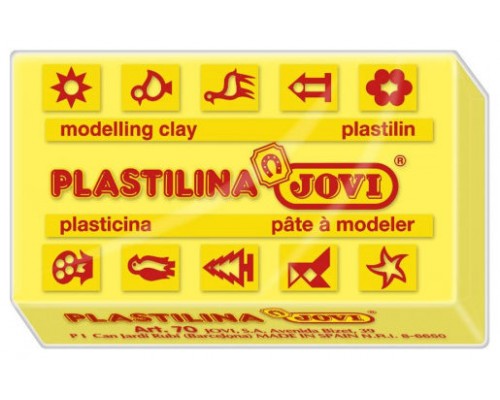 CAJA 30 PASTILLAS PLASTILINA 50 G - AMARILLO  JOVI 7002 (Espera 4 dias)