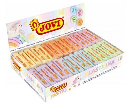 CAJA EXPOSITORA 30 PASTILLAS PLASTILINA 50 G COLORES PASTEL (5 UDS X 6 COLORES)  JOVI 70P (Espera 4 dias)