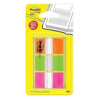 BLISTER DISPENSADOR 60 MARCADORES INDEX 25,4X43,2MM NARANJA/ROSA/VERDE 680-ROYN POST-IT 7100102571 (Espera 4 dias)