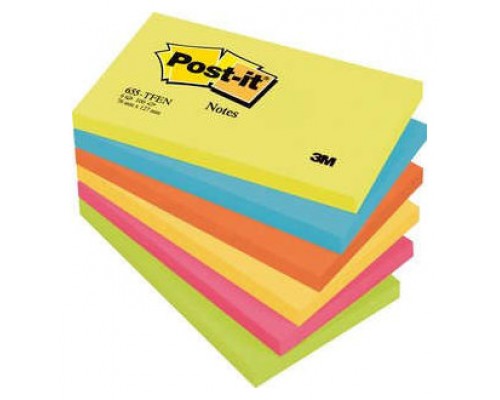 PACK 6 BLOCS 100 HOJAS NOTAS ADHESIVAS 76X127MM COLECCIÓN ENERGETIC 655-TFENN POST-IT 7100172314 (Espera 4 dias)