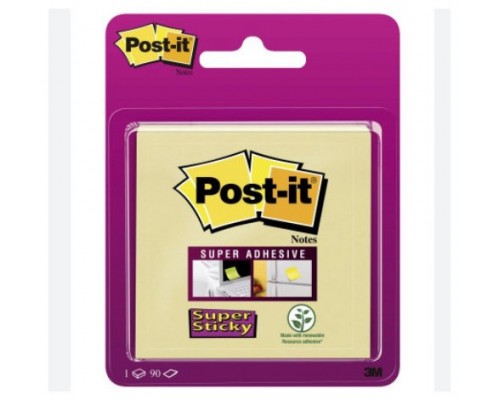 BLISTER BLOC 90 HOJAS NOTAS ADHESIVAS 76X76MM SUPER STICKY CANARY YELLOW 6920SS-CY-EU POST-IT 7100172338 (Espera 4 dias)