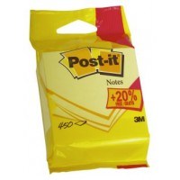 CUBO 375+75 HOJAS NOTAS ADHESIVAS 76X76MM CANARY YELLOW EMBLISTADO INDIVIDUAL 5426P POST-IT 7100172391 (Espera 4 dias)