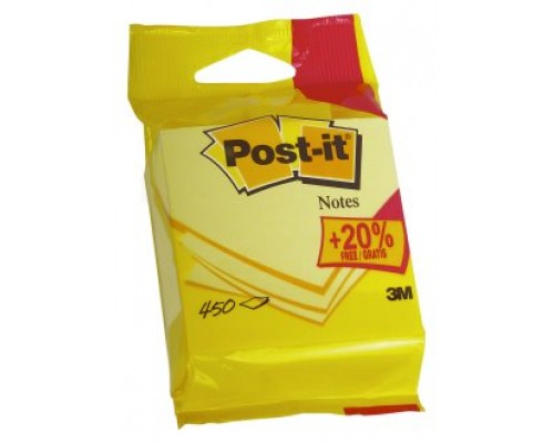 CUBO 375+75 HOJAS NOTAS ADHESIVAS 76X76MM CANARY YELLOW EMBLISTADO INDIVIDUAL 5426P POST-IT 7100172391 (Espera 4 dias)