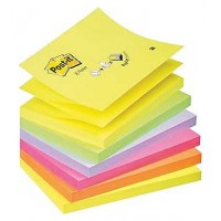 PACK 12 BLOCS 100 HOJAS Z-NOTES ADHESIVAS 76X76MM COLORES SURTIDOS FLÚOR R330-NR POST-IT 7100290154 (Espera 4 dias)