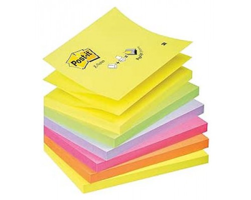 PACK 12 BLOCS 100 HOJAS Z-NOTES ADHESIVAS 76X76MM COLORES SURTIDOS FLÚOR R330-NR POST-IT 7100290154 (Espera 4 dias)