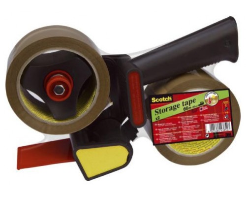 PACK PRECINTADORA MANUAL + 2 ROLLOS CINTA DE EMBALAJE MARRÓN 50MM X 66M HV.5066.R2D.B SCOTH 7100298856 (Espera 4 dias)
