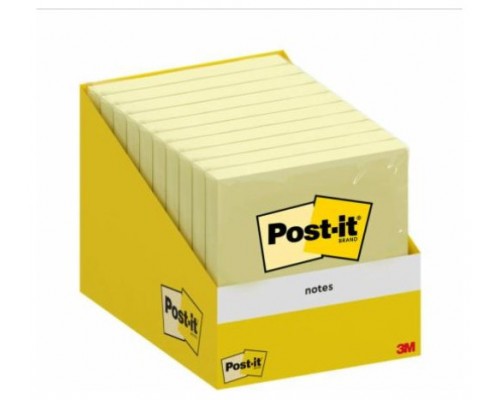 BLOC 100 HOJAS NOTAS ADHESIVAS 76X76MM CANARY YELLOW ENCELOFANADO CAJA DISPENSADORA 6820-CY-W10 POST-IT 7100317841 (Espera 4 dias)