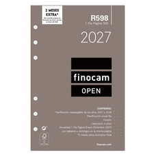 RECAMBIO ANUAL 2027 R598 OPEN500 117X181MM DIA PAGINA FINOCAM 711670027 (Espera 4 dias)-1052 RECAMBIO ANUAL 2027 R598 OPEN500 117X181MM DIA PAGINA FINOCAM 711670027 (Espera 4 dias)