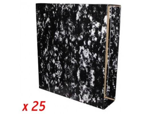 FUNDA ARCHIVADOR JASPEADO  ECOCLASSIC NEGRO FOLIO NATURAL LOMO ANCHO 295X355X86 GRAFOPLAS 7170000 (MIN25) (Espera 4 dias)