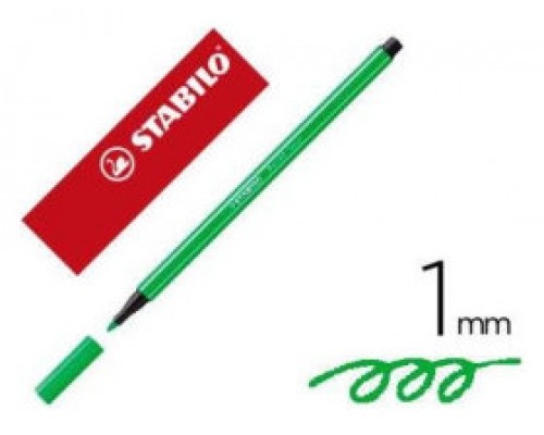 ROTULADOR PREMIUM CON PUNTA DE FIBRA BISELADA PEN 68 MAX COLOR VERDE CLARO STABILO 768/33 (MIN10) (Espera 4 dias)