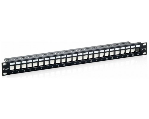 PATCH PANEL VACIO CAT.6A 24 PUERTOS KEYSTONE 1U