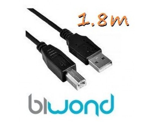 Cable USB 2.0 Impresora 1.8m Biwond (Espera 2 dias)