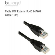 Cable UTP Exterior RJ45 24AWG CAT6 (10m) BIWOND (Espera 2 dias)