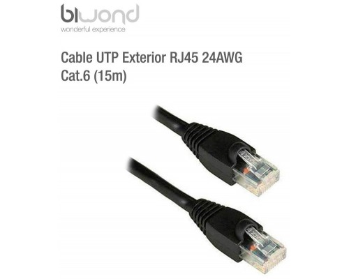 Cable UTP Exterior RJ45 24AWG CAT6 (15m) BIWOND (Espera 2 dias)