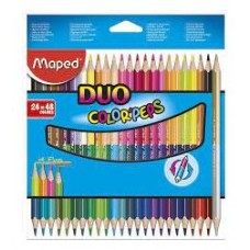 ESTUCHE 24 LÁPICES DE COLORES COLOR"PEPS DUO. BICOLOR MAPED 829602FC (Espera 4 dias)