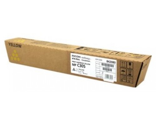 TONER RICOH MPC305 AMARILLO 40000PAG (Espera 4 dias)