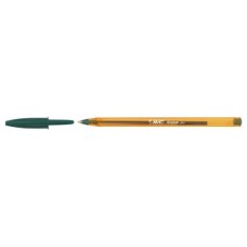 BOLIGRAFO CRISTAL FINE CUERPO NARANJA TRAZO 0,3 MM. COLOR VERDE BIC 872729 (MIN50) (Espera 4 dias)