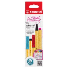ESTUCHE CARTON ZIG-ZAG ROTULADOR PUNTA FINA 0,4MM. POINT 88 CON 18 UNIDADES COLORES SURTIDOS STABILO 8818-5 (Espera 4 dias)