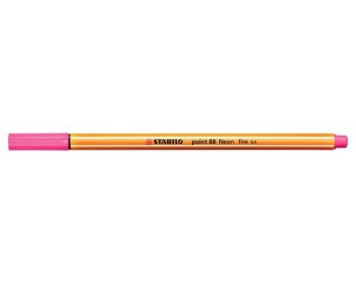 ROTULADOR PUNTA FINA POINT 88 0.4MM ROJO NEON STABILO 88/040 (MIN10) (Espera 4 dias)