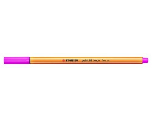 ROTULADOR PUNTA FINA POINT 88 0.4MM ROSA NEON STABILO 88/056 (MIN10) (Espera 4 dias)