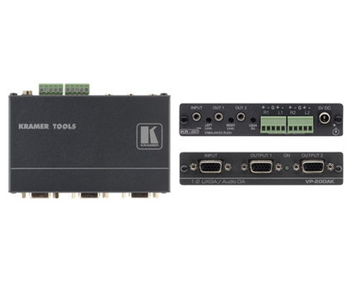 KRAMER DISTRIBUIDOR AMPLIFICADOR GRAFICOS DE VIDEO POR ORDENADOR Y AUDIO ESTEREO 1:2 CON PROCESADO DE SINCRONISMOS KR-ISP&reg;. COMPATIBLE HDTV (VP-200AK) (Espera 4 dias)