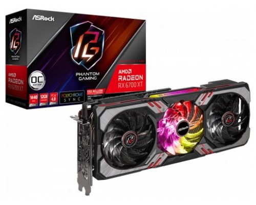 Asrock Phantom Gaming RX 6700 XT 12GB OC AMD Radeon RX 6700 XT GDDR6 (Espera 4 dias)