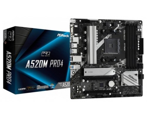 Asrock A520M Pro4 Zócalo AM4 micro ATX (Espera 4 dias)