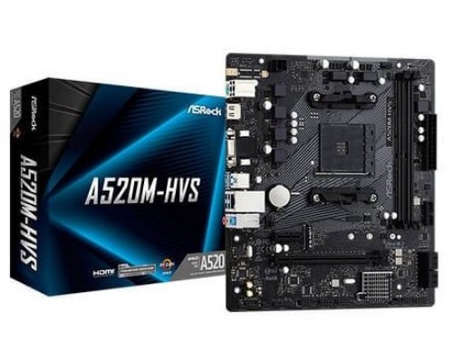 PLACA BASE ASROCK AM4 A520M-HVS