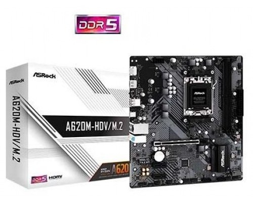 PLACA ASROCK A620M-HDV/M.2 AMD AM5 2DDR5 HDMI PCIE4.0 (Espera 4 dias)