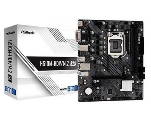 PLACA ASROCK H510M-HDV/M.2 SE INTEL1200 2DDR4 HDMI (Espera 4 dias)