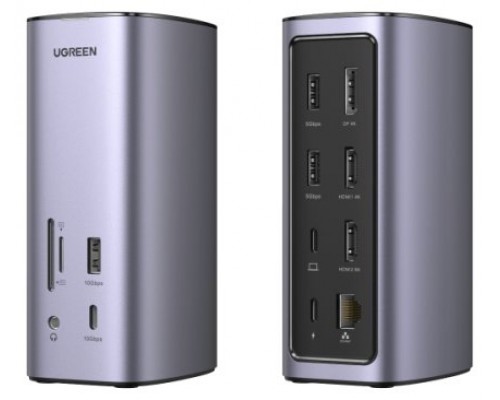 Ugreen USB-C Docking Station 12-in-1 Al&aacute;mbrico Plata (Espera 4 dias)