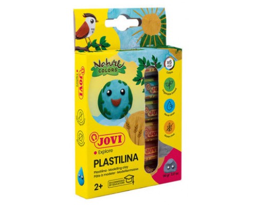 ESTUCHE PLASTILINA 6 BARRAS DE 15GR COLORES SURTIDOS GAMA NATURE JOVI 90/6N (Espera 4 dias)