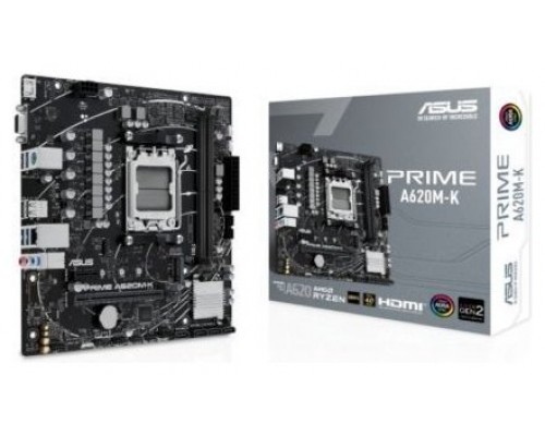 ASUS PRIME A620M-K AMD A620 Zócalo AM5 micro ATX (Espera 4 dias)