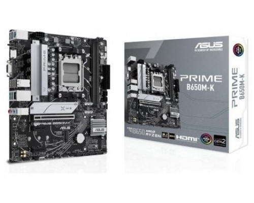 ASUS PRIME B650M-K AMD B650 Zócalo AM5 micro ATX (Espera 4 dias)