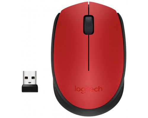 RATON OPTICO WIRELESS M171 ROJO LOGITECH (Espera 4 dias)