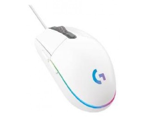 LOGITECH  RATON G203 LIGHTSYNC BLANCO GAMING 8.000 DPI 6 BOTONES