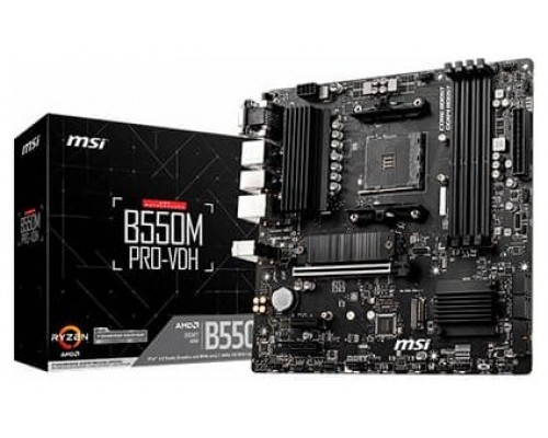 MSI B550M PRO-VDH Zócalo AM4 micro ATX AMD B550 (Espera 4 dias)