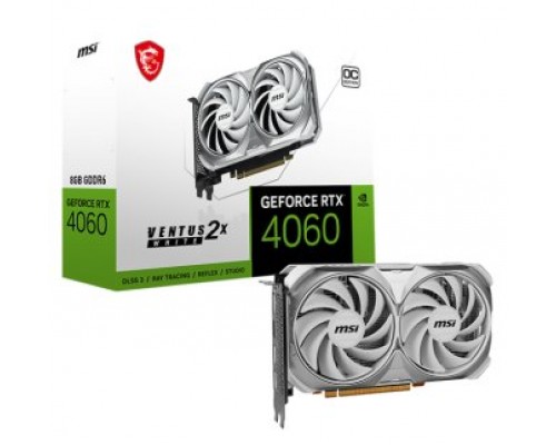 MSI GeForce RTX 4060 VENTUS 2X WHITE 8G OC NVIDIA 8 GB GDDR6 (Espera 4 dias)
