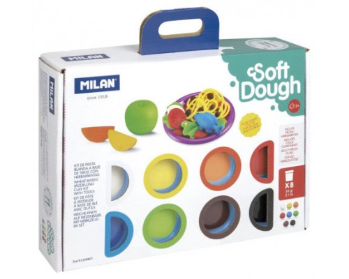 MALETÍN 8 BOTES PASTA BLANDA SOFT DOUGH DE 59GR + HERRAMIENTAS "HORA DE COCINA" MILAN 913308CT (Espera 4 dias)