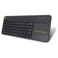TECLADO LOGITECH k400 PLUS TOUCHPAD INGLES INALAMBRICO NEGRO