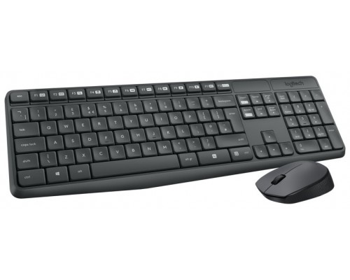 COMBO TECLADO RATON LOGITECH MK235 RF INALAMBRICO GRIS PORTUGUES