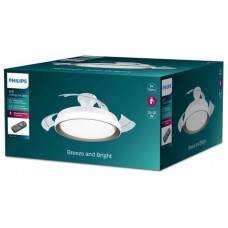 PHILIPS Ventilador Bliss Dorado 35+28 W con luz LED