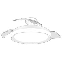 PHILIPS Ventilador techo Luz Bilss106c 28+35W Bl B-1212 PHILIPS Ventilador techo Luz Bilss106c 28+35W Bl B