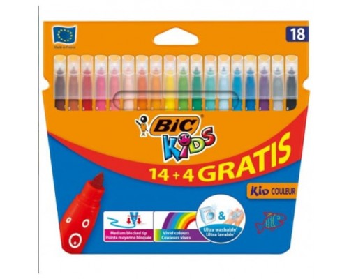 ESTUCHE ROTULADORES FORMATO ESPECIAL 18 UDS KID COULEUR BIC 9375092 (Espera 4 dias)