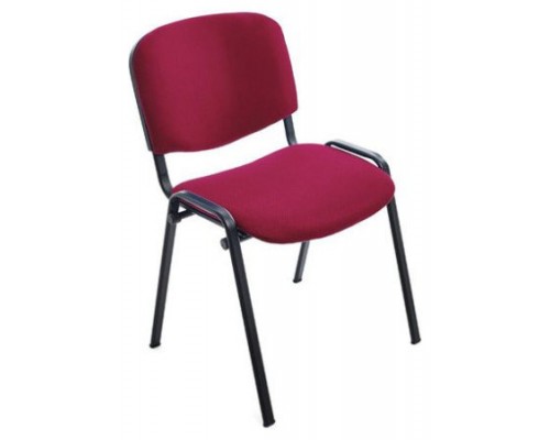 SILLA CONFIDENTE ESTRUCTURA DE TUBO METÁLICO RESPALDO Y ASIENTO TAPIZADOS COLOR BURDEOS ROCADA 965/2 (Espera 4 dias)