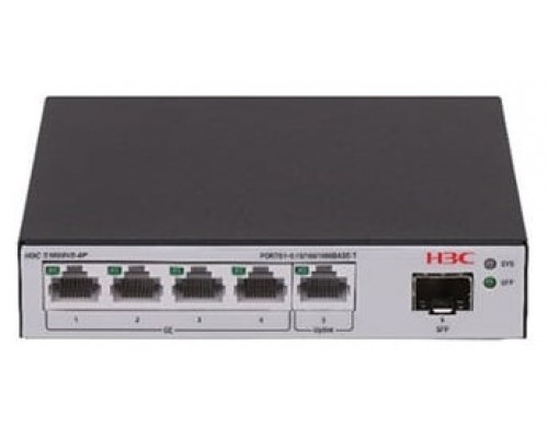 H3C LS-1600V2-6P-GL switch Gestionado L2 Gigabit Ethernet (10/100/1000) Negro, Gris (Espera 4 dias)
