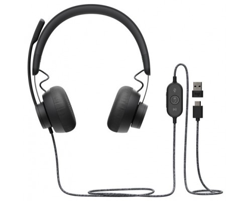 HEADSET LOGITECH ZONE WIRED TEAMS USB-A USB-C GRAPHITE