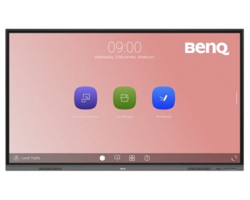 BenQ RE9803 Panel plano interactivo 2,49 m (98") LED 400 cd / m² 4K Ultra HD Negro Pantalla táctil Procesador incorporado Android 11 18/7 (Espera 4 dias)