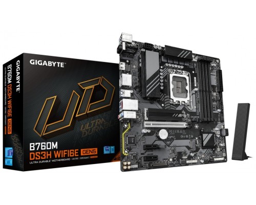 PLACA BASE GIGABYTE B760M DS3H DDR4 1700 MATX 4XDDR4
